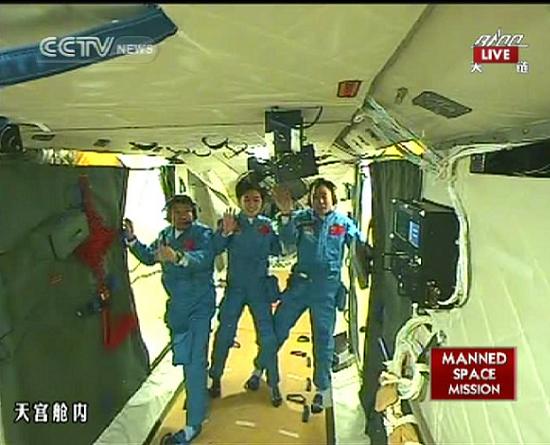 Taikonauten aan boord van Tiangong-1